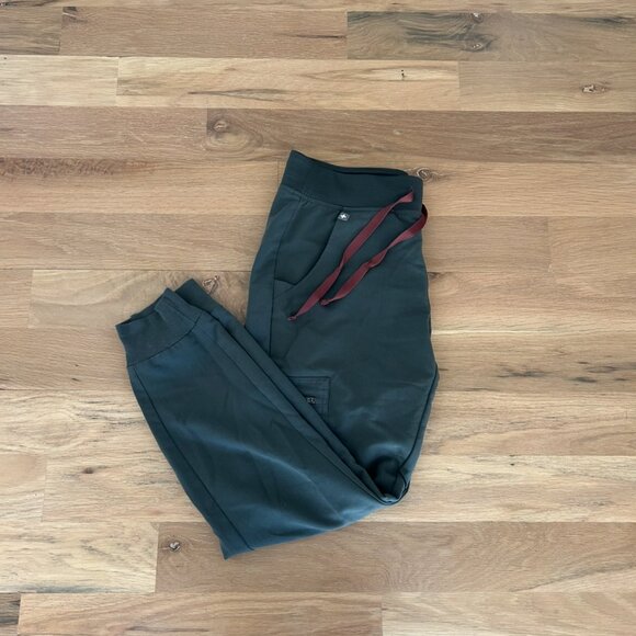 Figs Zamora Jogger XS Petite Bonsai w Burgundy Tie - Picture 2 of 3